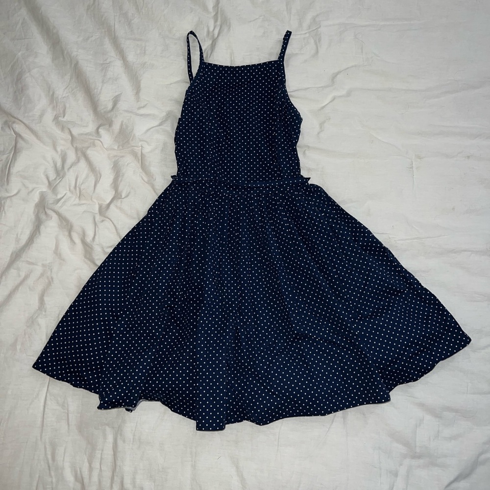 Charlotte Russe Navy Polka Dot Dress